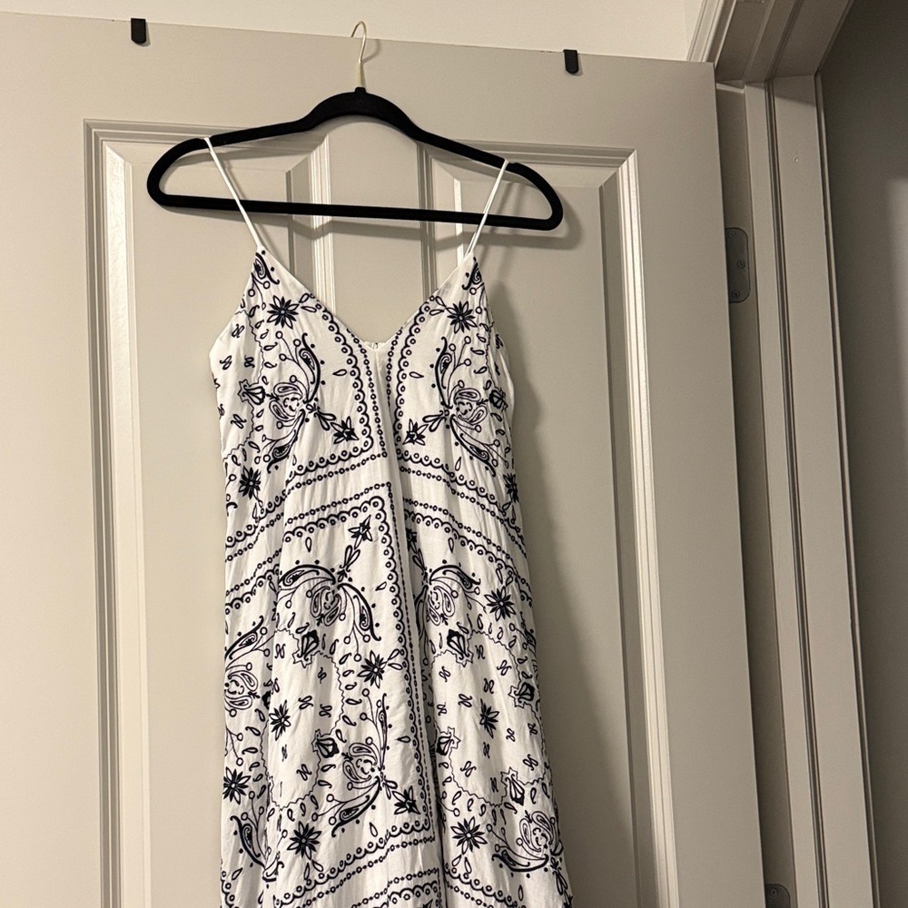 Madewell Embroidered V-Neck Midi Dress